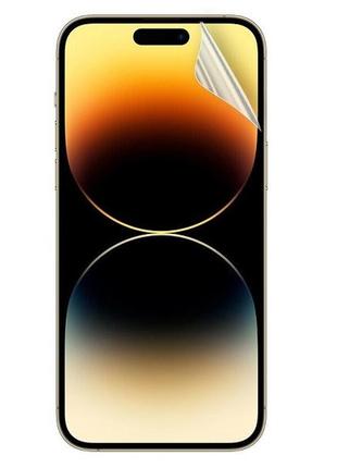 Гидрогелевая защитная пленка crystal mirror на iphone 14 pro max на весь экран прозрачная