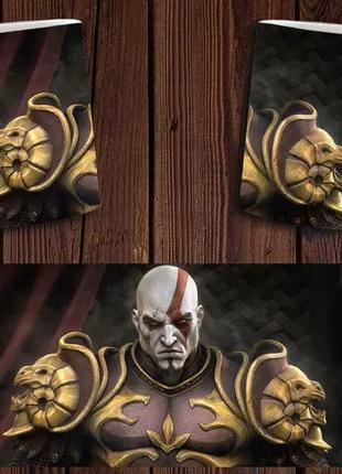 Чашка біла керамічна з принтом "god of war" бог війні кратос ост