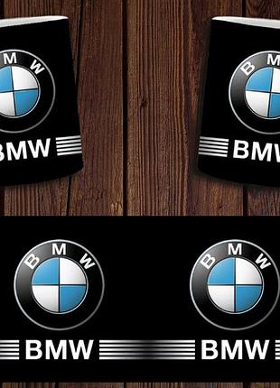 Чашка біла керамічна з логотипом bmw ост