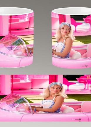 Чашка біла керамічна "barbie" барбі ост