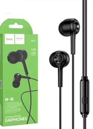Дротові навушники hoco m82 3.5мм la musique universal earphones with mic (чорні)