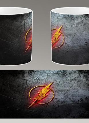 Чашка біла керамічна "флеш" flash ост