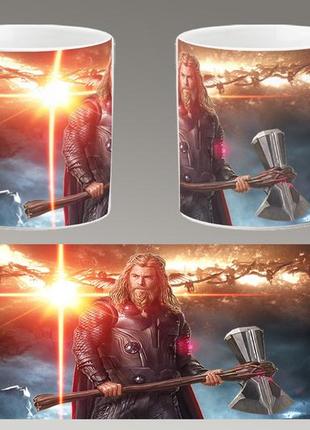Чашка белая керамическая "тор" thor  ост