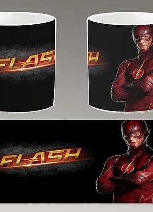 Чашка біла керамічна "флеш" flash ост