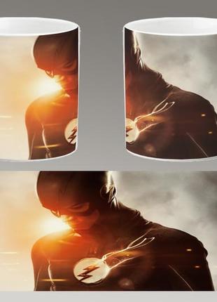 Чашка белая керамическая "флэш" flash  ост
