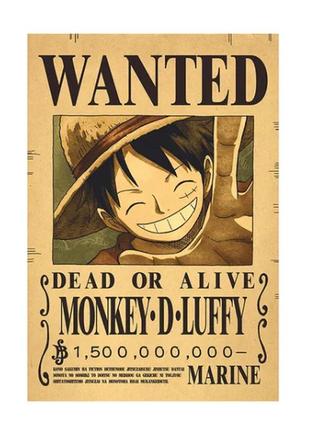 Плакат ван пис манки де луфи one piece abc