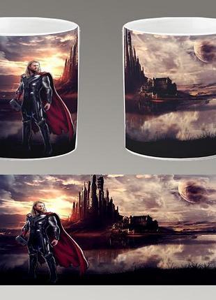 Чашка белая керамическая "тор" thor  ост