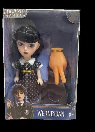 Лялька маленька з рукою wednesday addams abc