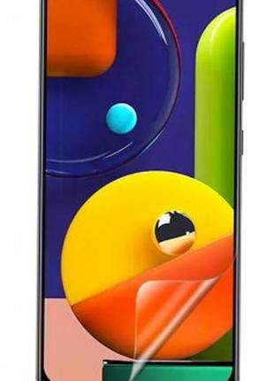 Гидрогелевая защитная пленка crystal mirror на samsung galaxy f22 на весь экран прозрачная