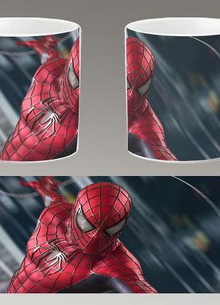 Чашка белая керамическая "человек-паук: через вселенные" spider-man ост
