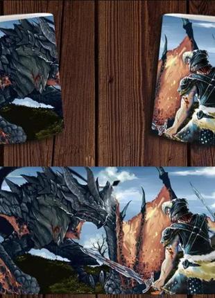 Чашка біла керамічна з принтом "the elder scrolls v: skyrim" скайм ост
