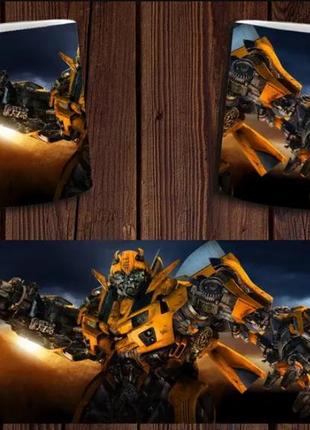 Чашка біла керамічна з принтом "transformers" трансформері ост