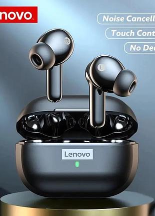 Бездротові навушники lenovo lp1s tws blooetooth з кейсом чорні