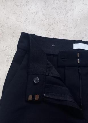 Коттоновые зауженные черные штаны брюки скинни с высокой талией h&m, 34 pазмер.6 фото
