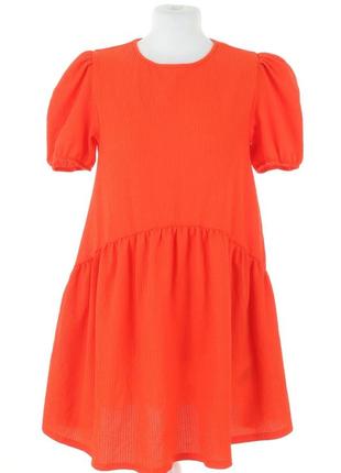 Primark платье новое оранжевое летнее миди мини а-силуэта свободного кроя6 фото