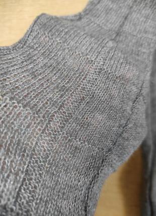 Сірий мохеровий легкий тоненький світер джемпер пуловер оверсайз3 фото