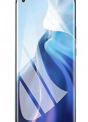 Гідрогелева захисна плівка crystal mirror на mi 11 lite на весь екран прозора