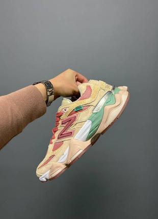 Кроссовки new balance 9060 joe freshgoods, кроссовки нью беланс 9060 замшевые, нью беленс женские3 фото