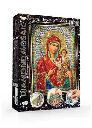 Набор алмазной вышивки алмазная мозаика икона божья матерь 20 х 30 см (dm-02-09)1 фото