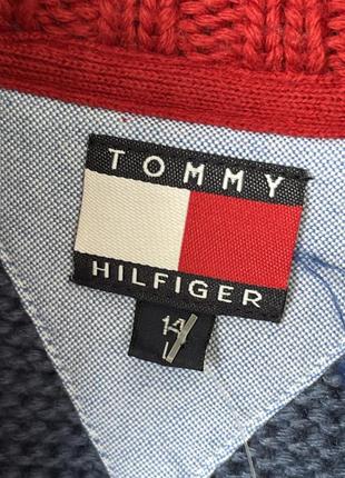 Tommy hilfiger кофта кардиган на молнии в спортивном стиле вязаная шерсть  y2k винтаж6 фото