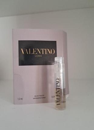 Чоловіча туалетна вода пробник valentino uomo 1,2ml