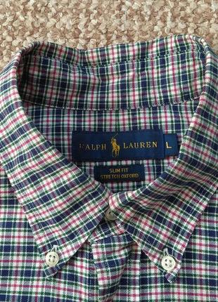 Ralph lauren oxford stretch рубашка slim fit оригинал (l)2 фото