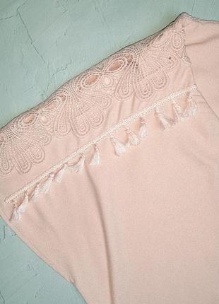 🌿1+1=3 стильна пудрово-рожева блуза блузка river island, розмір m - l8 фото