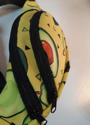 Поясная сумка-бананка для девочки авокадо3 фото