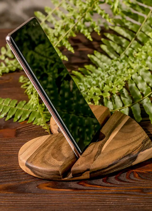 Дерев'яна підставка-тримач для iphone / телефону / смартфону / планшету / ipad «серце»