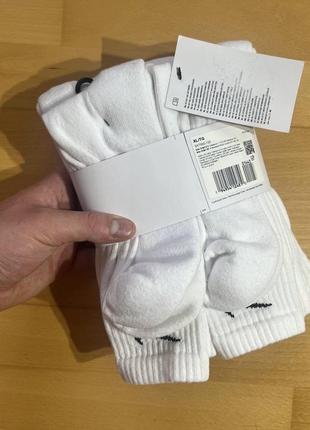 Шкарпетки nike everyday cushion crew socks (sx7666-100) оригінал!3 фото