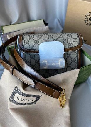 Сумка сумочка крос боді gucci horsebit 19551 фото