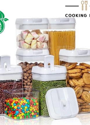 Набор контейнеров для хранения продуктов питания, сыпучих и жидкостей с герметической крышкой  cooking house6 фото