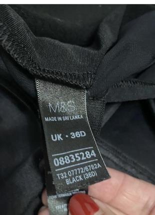 Marks&spencer крутий чорний стягуючий боді  з напівпрозорими вставками5 фото