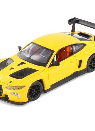 Колекційна модель машинка bmw m4 gt3 металева 1:24 автопром наляль