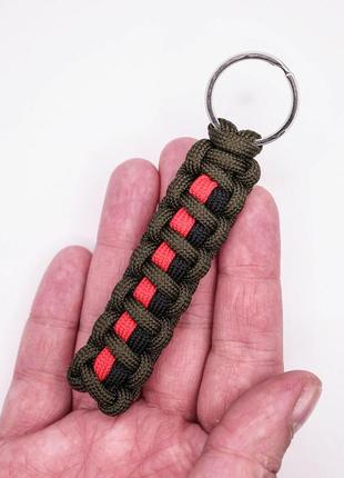 Брелок из паракорда кобра с патриотической ленточкой, цвет под заказ