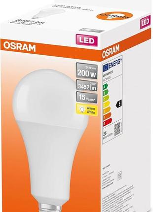 Osram led star classic a200 светодиодная лампа e27 base теплый белый (2700k) 3452 люмен замена стандартных лам1 фото