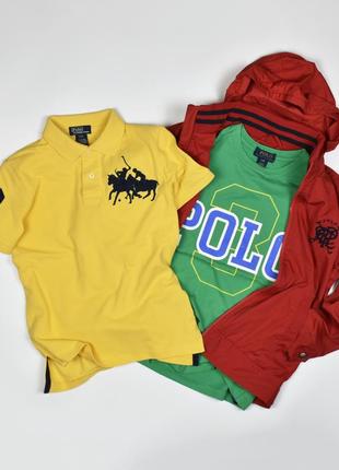 Polo ralph lauren 8 лет комплект ветровка куртка с капюшоном футболка поло тенниска1 фото