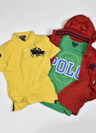 Polo ralph lauren 8 років комплект куртка вітровка з капюшоном футболка поло теніска1 фото