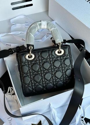 Сумка premium 1:1 chri**** di** small lady dior my abcdior bag black8 фото