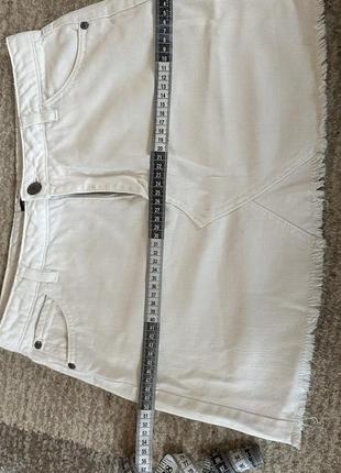 Джинсовая белая юбка короткая/мини oodji7 фото