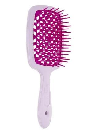 Гребінець для волосся janeke superbrush small the original italian patent лавандова з фуксією довжина 17см