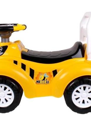 Детская каталка автомобиль для прогулок с звуковым сигналом технок желтый 66893 фото