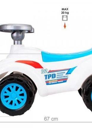 Полицейская машина каталка толокар технок technok toys police белая 74332 фото