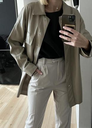 Рубашка з екошкіри zara