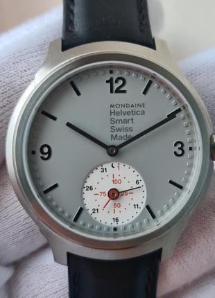 Чоловічий смарт годинник mondaine watch helvetica no1 smartwatch mh1.b2s80.lb swiss sapphire новий1 фото