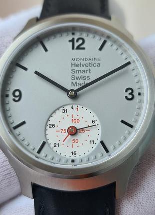 Чоловічий смарт годинник mondaine watch helvetica no1 smartwatch mh1.b2s80.lb swiss sapphire новий9 фото