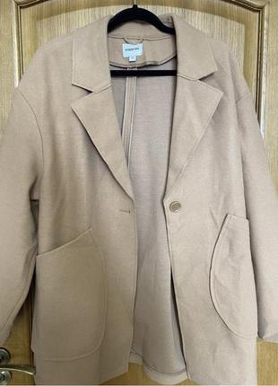 Тонкое модное оверсайз пальто блейзер 52-56 р5 фото