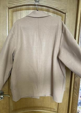 Тонкое модное оверсайз пальто блейзер 52-56 р10 фото