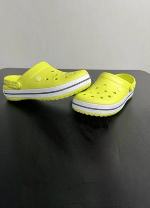 Крокс крокбенд клог цітрус зелені crocs crocband clog citrus agrumes1 фото