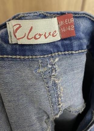 Модная миди / макси джинсовая юбка с эластаном 50-52 р8 фото